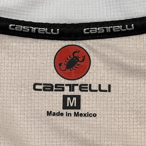 Castelli Cycling Jersey Long Sleeve Medium Orange White Polyester Road Bike Top - Picture 4 of 9